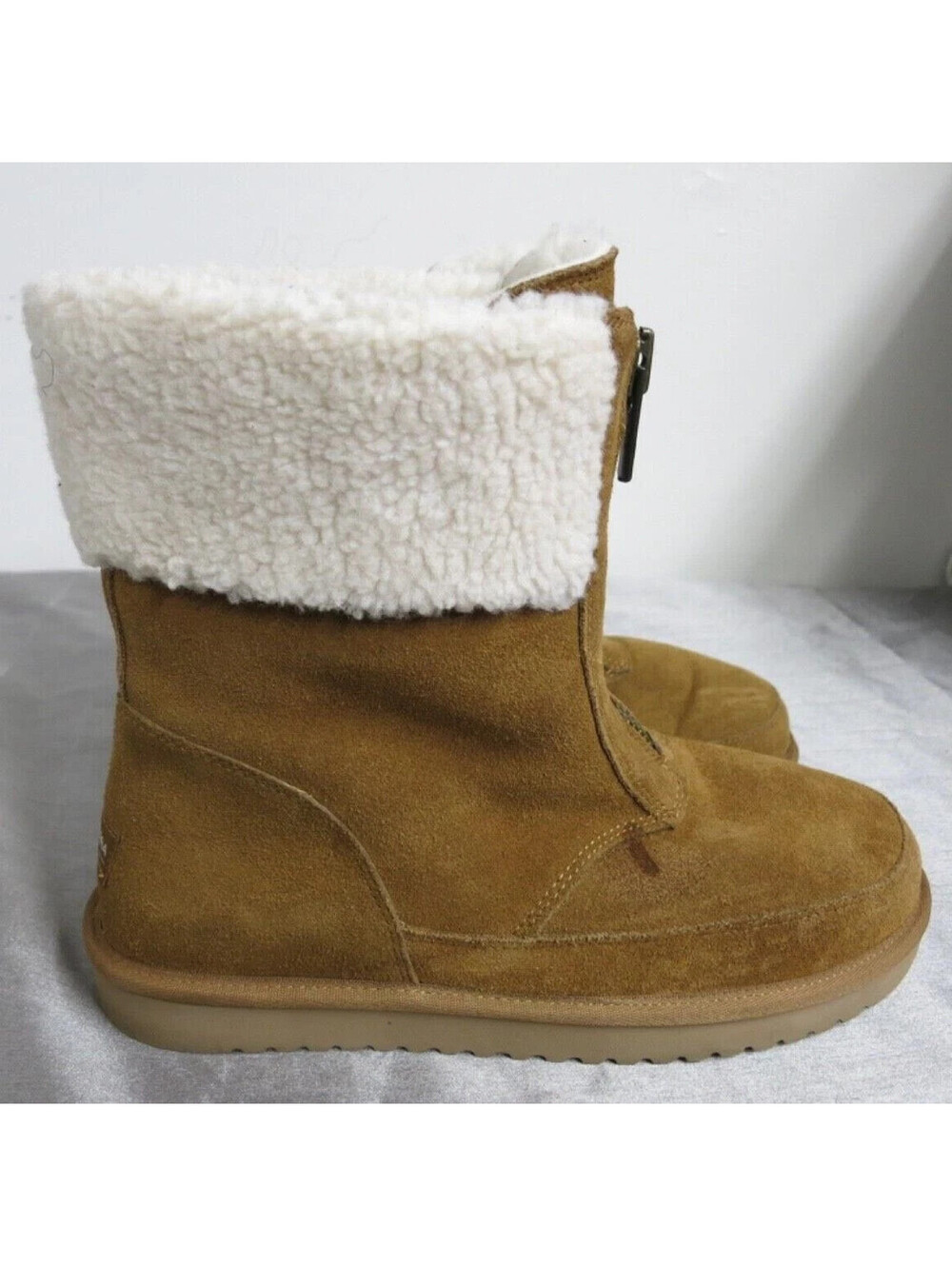 Koolaburra by UGG Lytta Short Sz 11 M Women's Suede Boots Chestnut 1122810
